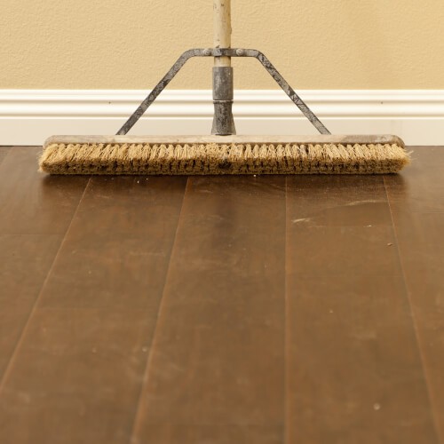 Sweeping hardwood flooring | Hill's Interiors