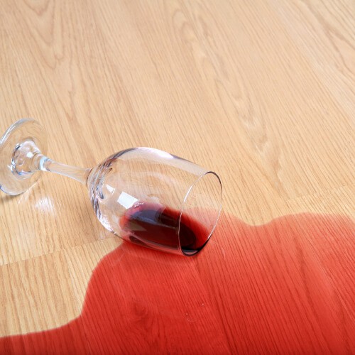 Red wine spill on Laminate flooring | Hill's Interiors