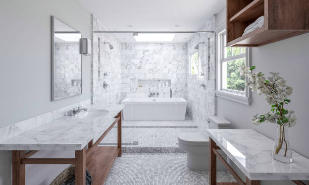 Lavish shower room interior | Hill's Interiors